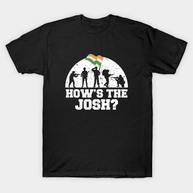 How is the Josh Hindi India Quote Slogan T-Shirt by alltheprints